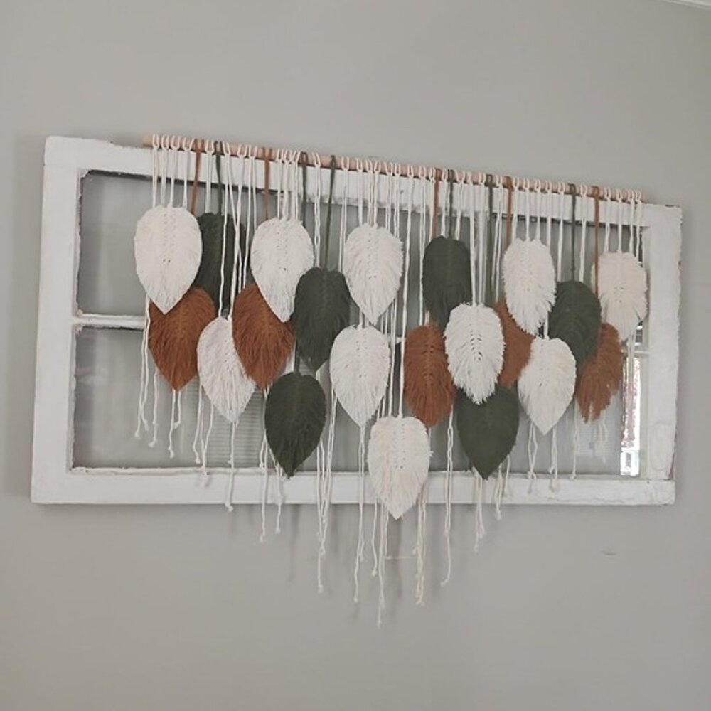 NEW Large Macrame Wall Hanging Boho Woven Tapestry, Chic Home Decor - Picture 8 of 10